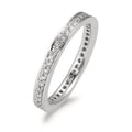 Memory Ring 750/18 K Weissgold Diamant weiss, 0.33 ct, 42 Steine, Brillantschliff, w-si