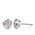 Oorknoppen 750/18K witgoud Diamant wit, 0.50 ct, 2 Steen, [Brillant], w-si Ø5.5 mm