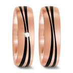 Partnerring 585/14 K Rosegold, Carbon
