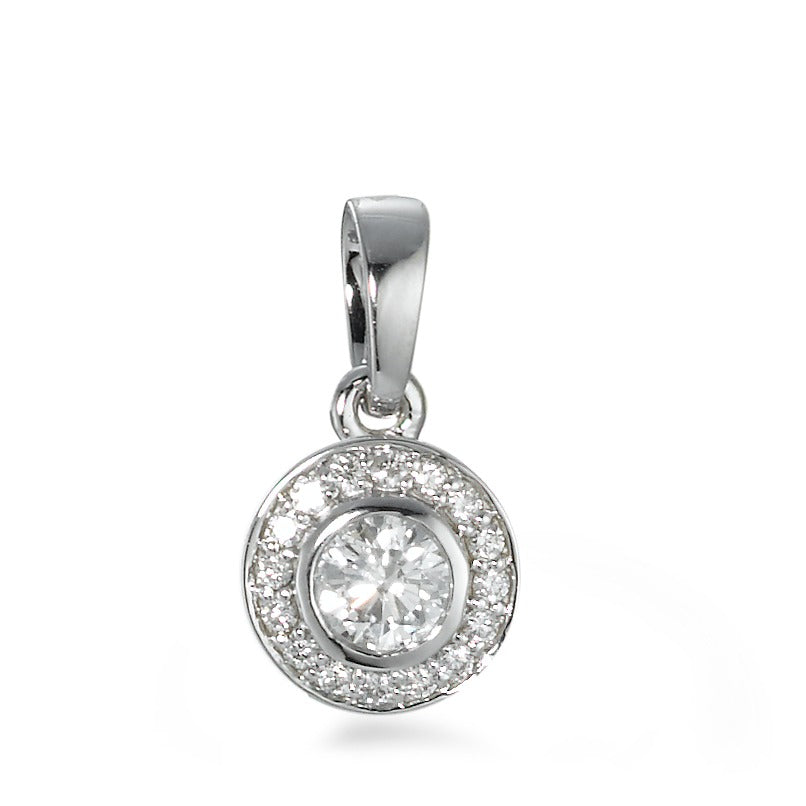 Hanger 750/18K witgoud Diamant 0.27 ct, 17 Steen, w-si