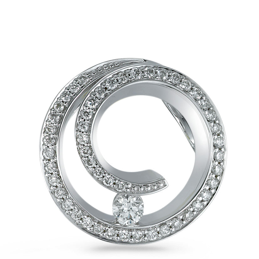 Hanger 750/18K witgoud Diamant 0.30 ct, 50 Steen, [Brillant], w-si Ø16 mm