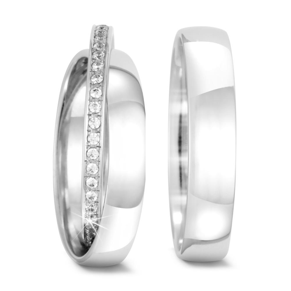 Partnerring 750/18K witgoud