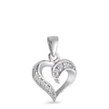 Hanger Zilver Zirkonia Gerhodineerd Hart