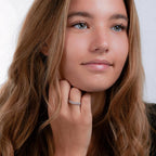 Ring Zilver Zirkonia Gerhodineerd