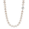 Collier Zilver Gerhodineerd zoetwater Parel wit 8-8.5 mm 42 cm
