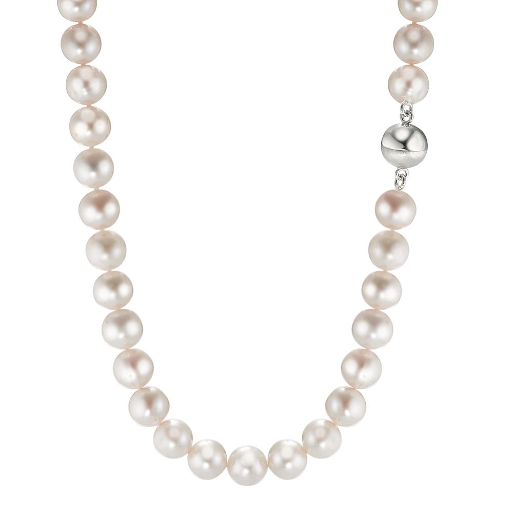 Collier Zilver Gerhodineerd zoetwater Parel wit 8-8.5 mm 42 cm