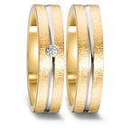 Partnerring 750/18K geel goud, 750/18K witgoud