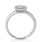 Ring 750/18K witgoud Diamant wit, 0.25 ct, 29 Steen, [Brillant], w-si