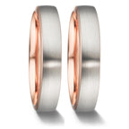Partnerring 750/18K rood goud, 750/18K witgoud