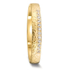 Alliance Or jaune 18K Diamant 0.06 ct, 12 Pierres, tw-vsi