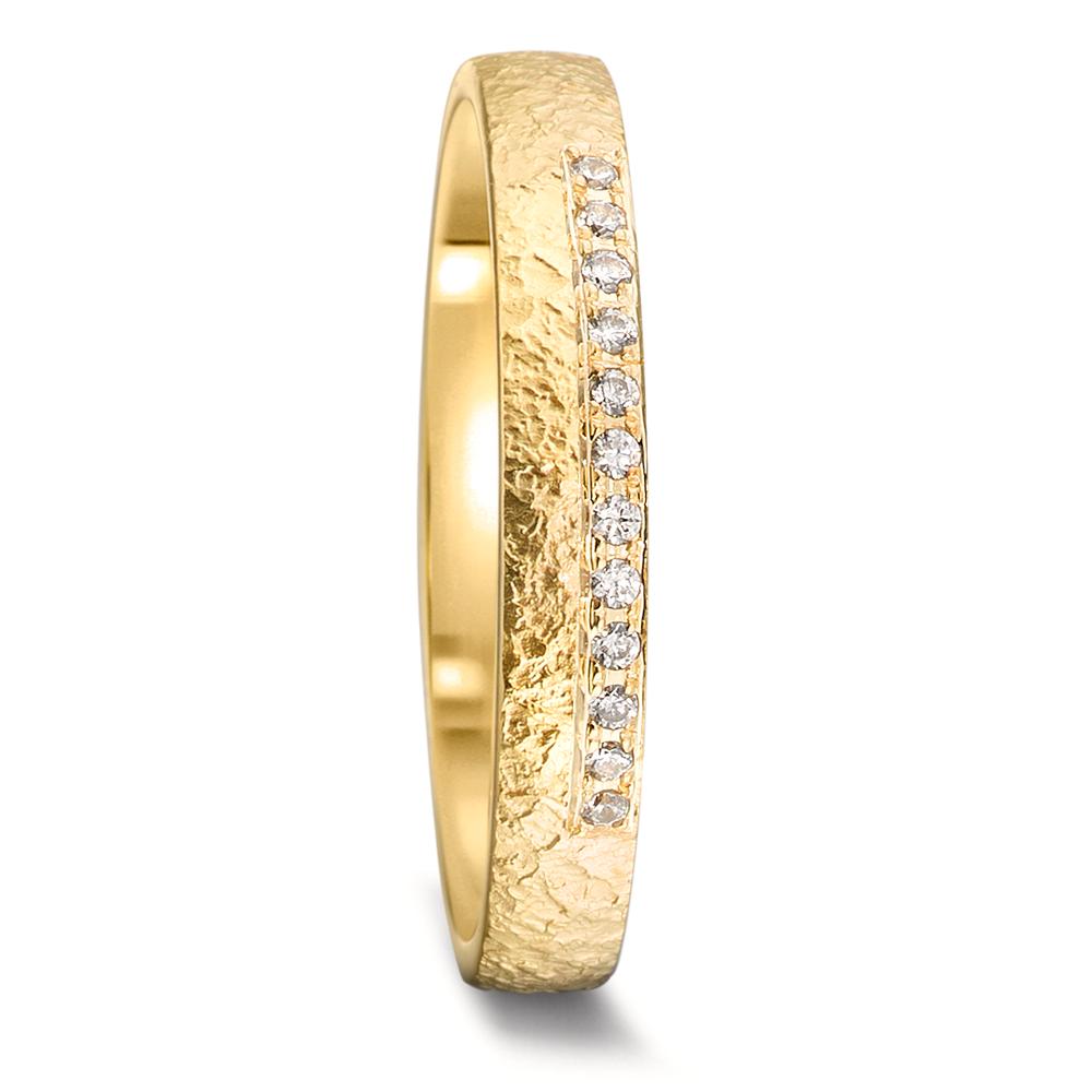 Partnerring 750/18 K Gelbgold Diamanten 0.06 ct, tw-vsi