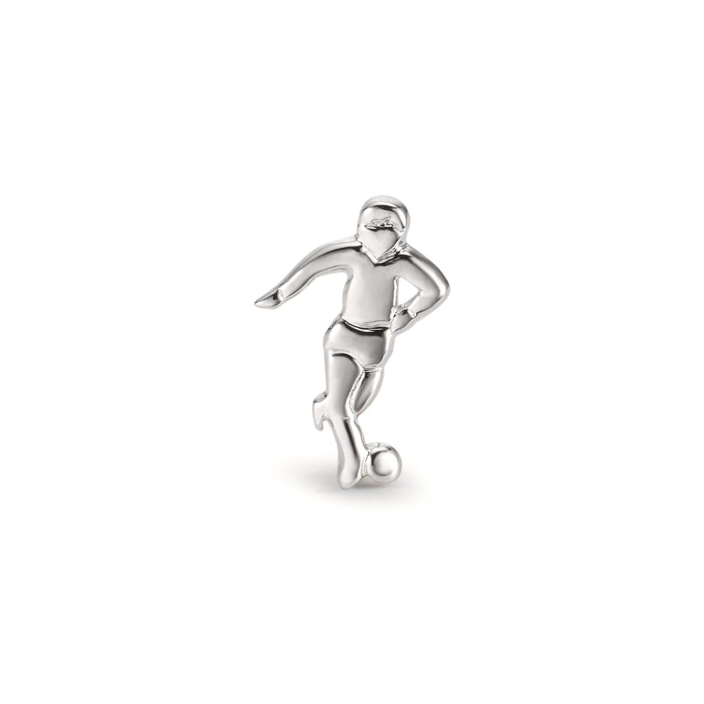 Oorknop 1 stuk Zilver Gerhodineerd Voetbal