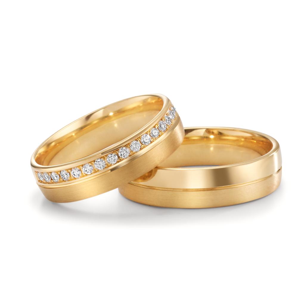 Partnerring 750/18 K Gelbgold