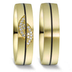 Alliance Or jaune 14K, Carbone