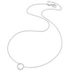 Collier Or blanc 18K Diamant 0.115 ct, w-si 42 cm Ø10 mm