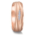 Partnerring 750/18K rood goud Diamant 0.077 ct, 5 Steen, w-si