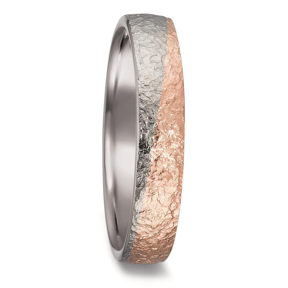 Partnerring 750/18K witgoud, 750/18K roségoud