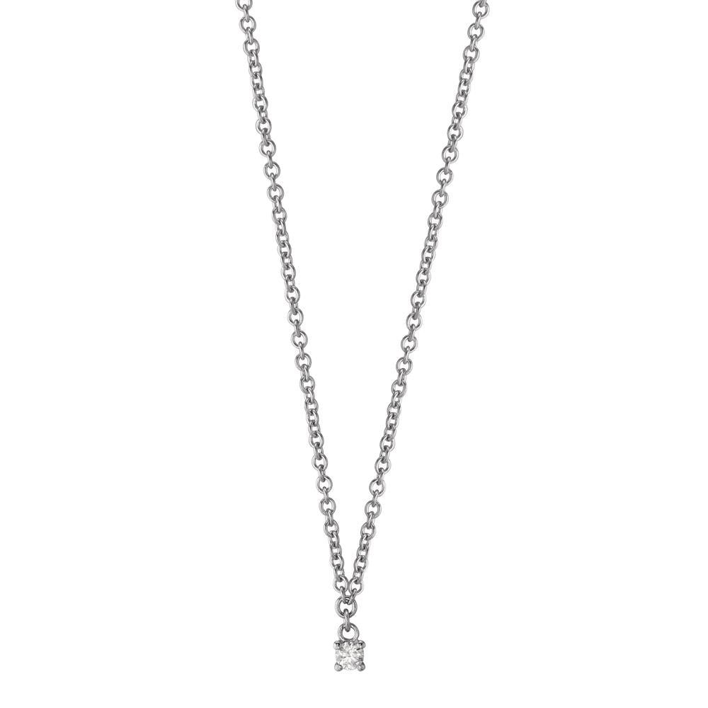 Collier 750/18K witgoud Diamant 0.04 ct, w-si 40-42 cm