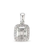 Pendentif Or blanc 18K Diamant blanc, 0.28 ct, w-si