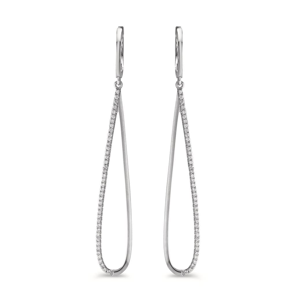 Ohrhänger 750/18 K Weissgold Diamanten 0.29 ct, w-si