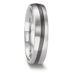 Partnerring 585/14K witgoud, Zirkonium