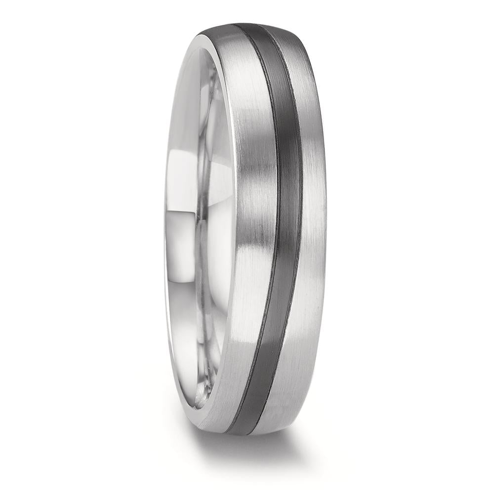 Partnerring 585/14K witgoud, Zirkonium