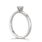 Bague solitaire Platine 950 Diamant blanc, 0.20 ct, brillant, w-si