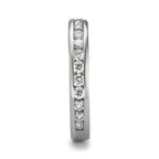 Memory ring 750/18K witgoud Diamant 0.51 ct, 15 Steen, w-si