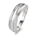Ring 750/18K witgoud Diamant 0.15 ct, 20 Steen, w-si
