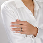 Ring 585/14K rood goud, 585/14K witgoud, Carbon