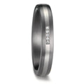 Partnerring 999 Tantal, 950 Platin Diamant 0.017 ct, 5 Steine, w-si