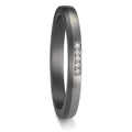 Partnerring 999 Tantaal, 950 Platina Diamant 0.035 ct, 5 Steen, w-si