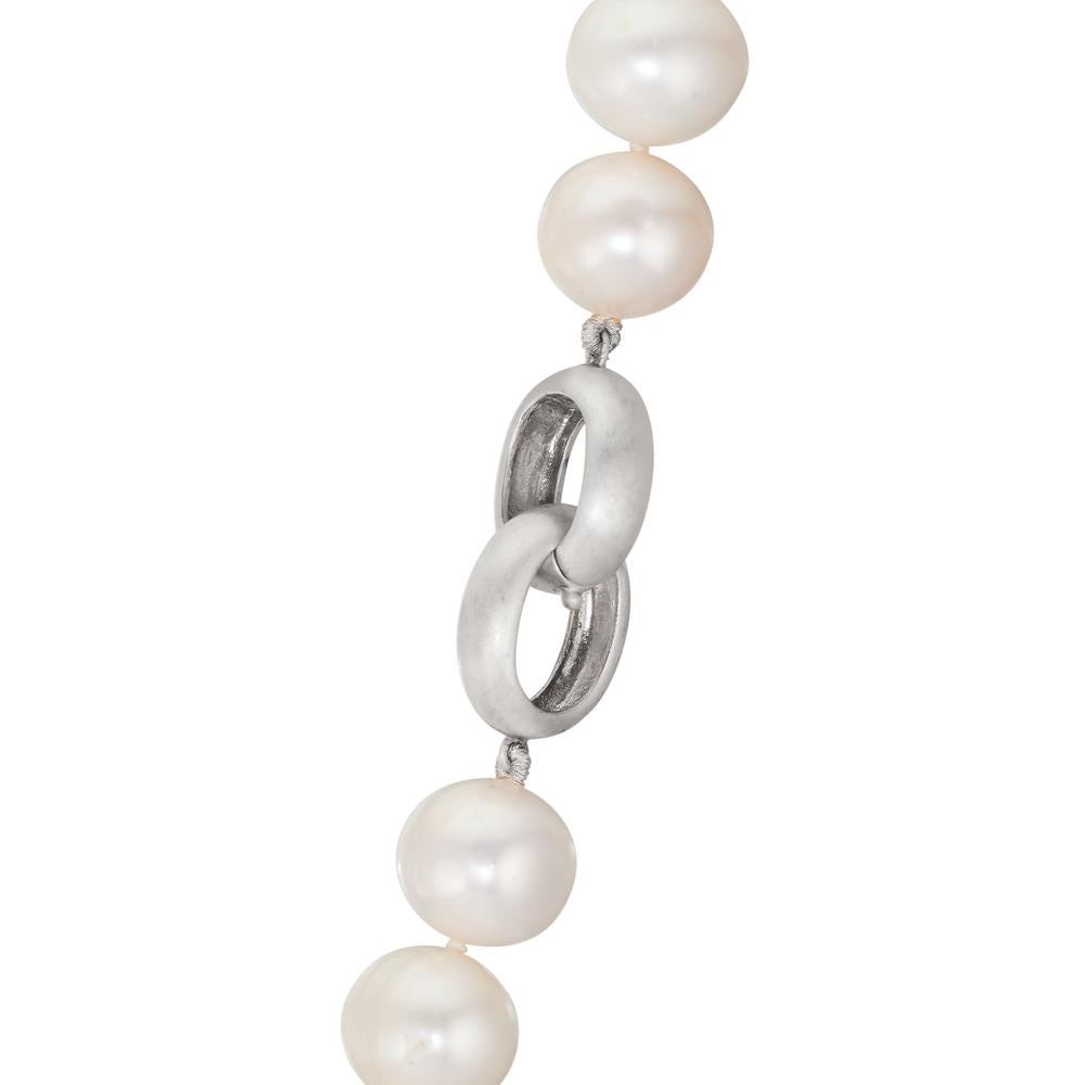 Collier Silber Süsswasserzuchtperlen weiss, 12 mm 50 cm