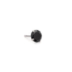 Ohrstecker 1 Stk Silber Zirkonia schwarz Ø7 mm