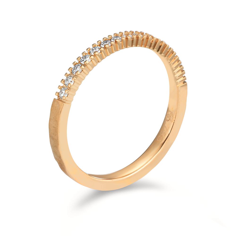 Partnerring 750/18 K Rosegold Diamant 0.225 ct, 15 Steine, w-si
