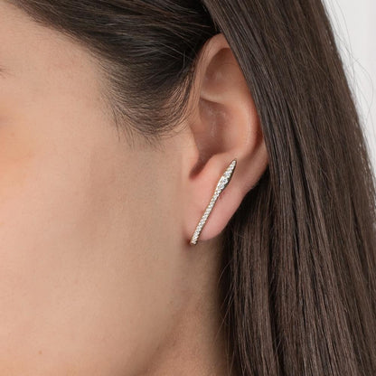 Pendant d'oreilles Argent Zircone 44 Pierres jaune