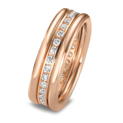 Ring set 750/18K rood goud Diamant 0.50 ct, w-si