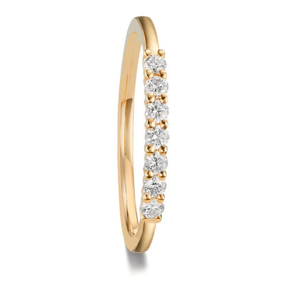 Partnerring 750/18K geel goud Diamant 0.259 ct, 7 Steen, w-si