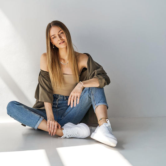 Oorbellen Roestvrijstaal Geel IP-gecoat [shining Pearls] wit, 2 Parels, 8 mm