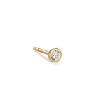 Ohrstecker 1 Stk 750/18 K Gelbgold Zirkonia Ø3 mm