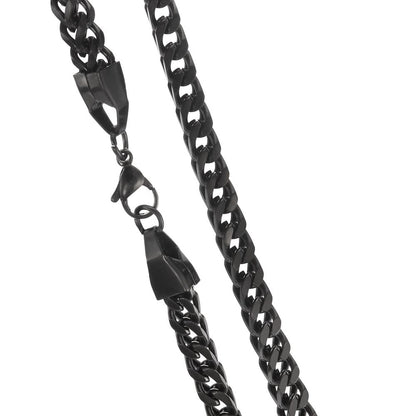 Collier Edelstahl schwarz IP beschichtet 50 cm