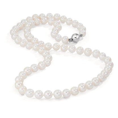 Collier 750/18K witgoud zoetwater Parel wit 6-7 mm 50 cm