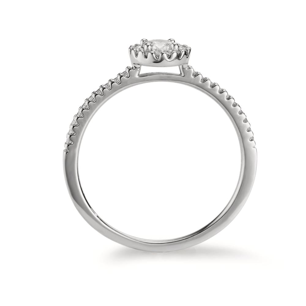 Ring 750/18K witgoud Diamant 0.30 ct, w-si Ø6 mm
