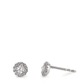Oorknoppen 750/18K witgoud Diamant 0.24 ct, w-si Ø5 mm