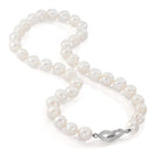 Collier Silber Süsswasserzuchtperlen, 10.5 mm 49 cm