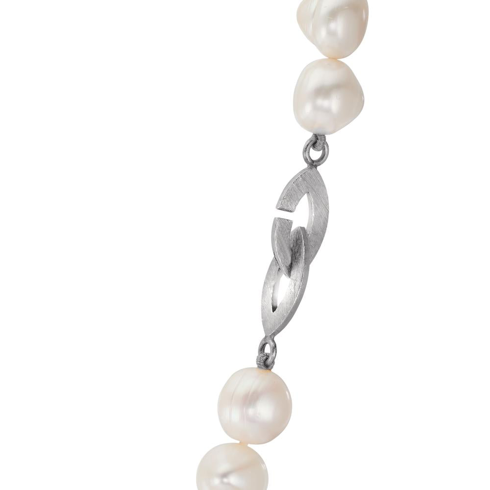 Collier Silber Süsswasserzuchtperlen, 10.5 mm 49 cm