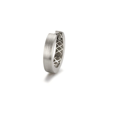Scharnier oorring 1 stuk 375/9K witgoud