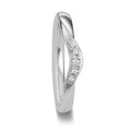 Partnerring 750/18K witgoud Diamant 0.045 ct, 5 Steen, tw-vsi