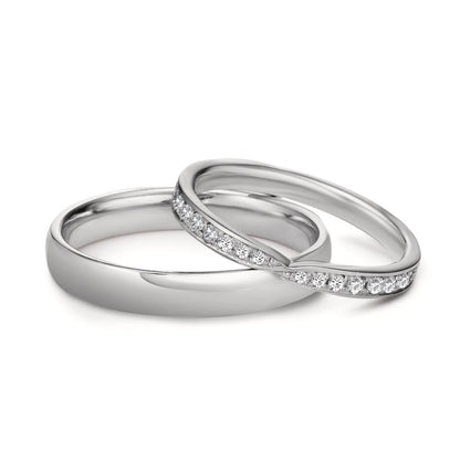 Partnerring 750/18K witgoud Diamant 0.226 ct, 18 Steen, tw-vsi