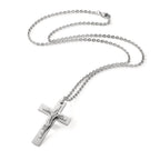 Collier Edelstahl Kreuz 50 cm